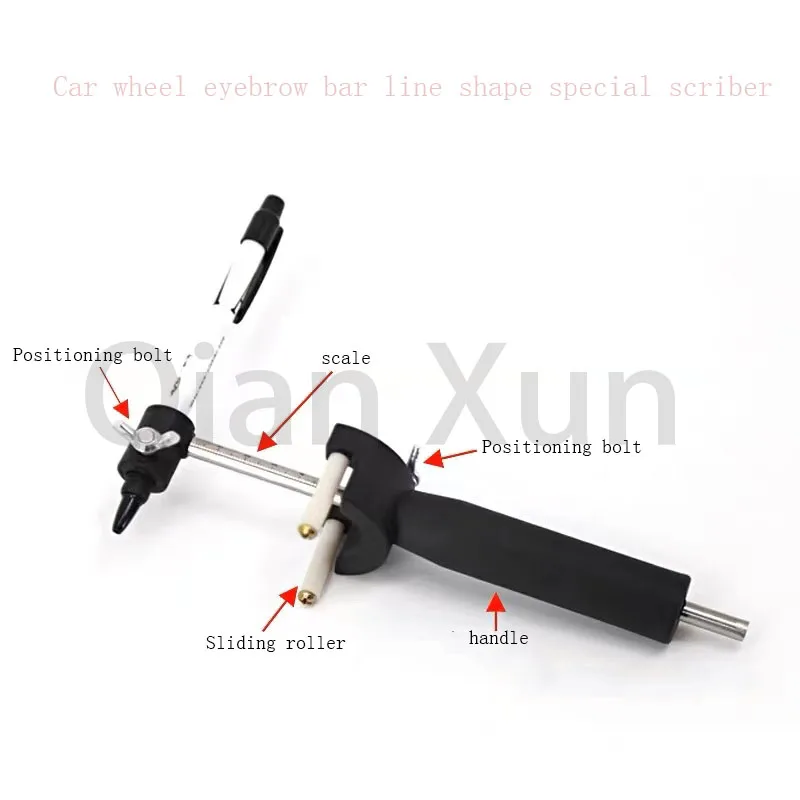 Parallel Automatic Wheel Eyebrow Scriber Dent Tool, Comes with Its Own Scale Sheet Metal Repair