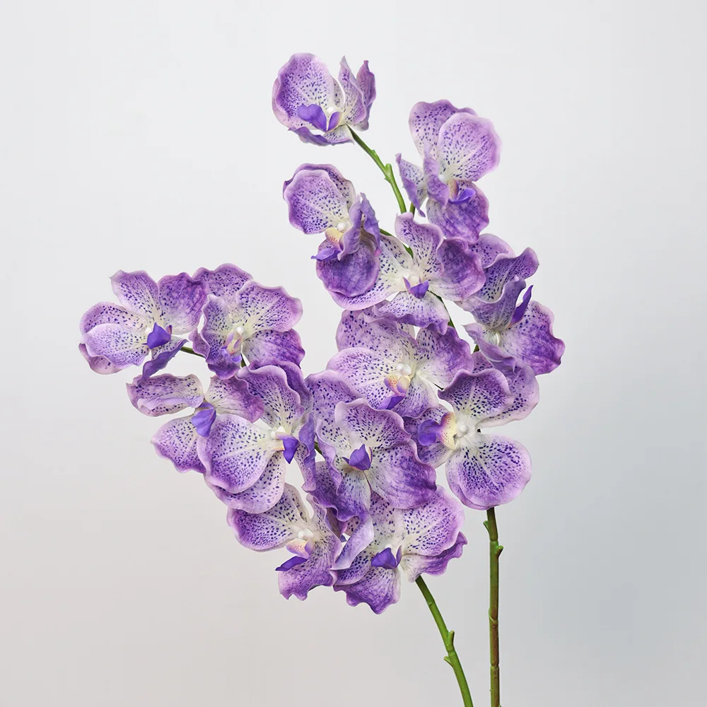 4Pcs Latex Moisturizing Vanda Orchid Artificial Flowers Wedding Flower Arrangement Real Touch Orchids Birthday Party Home Decor