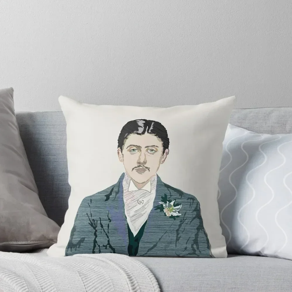 Marcel Proust portrait Throw Pillow Sofa Cover Cushion Covers For Living Room luxury decor luxury sofa pillows pillow