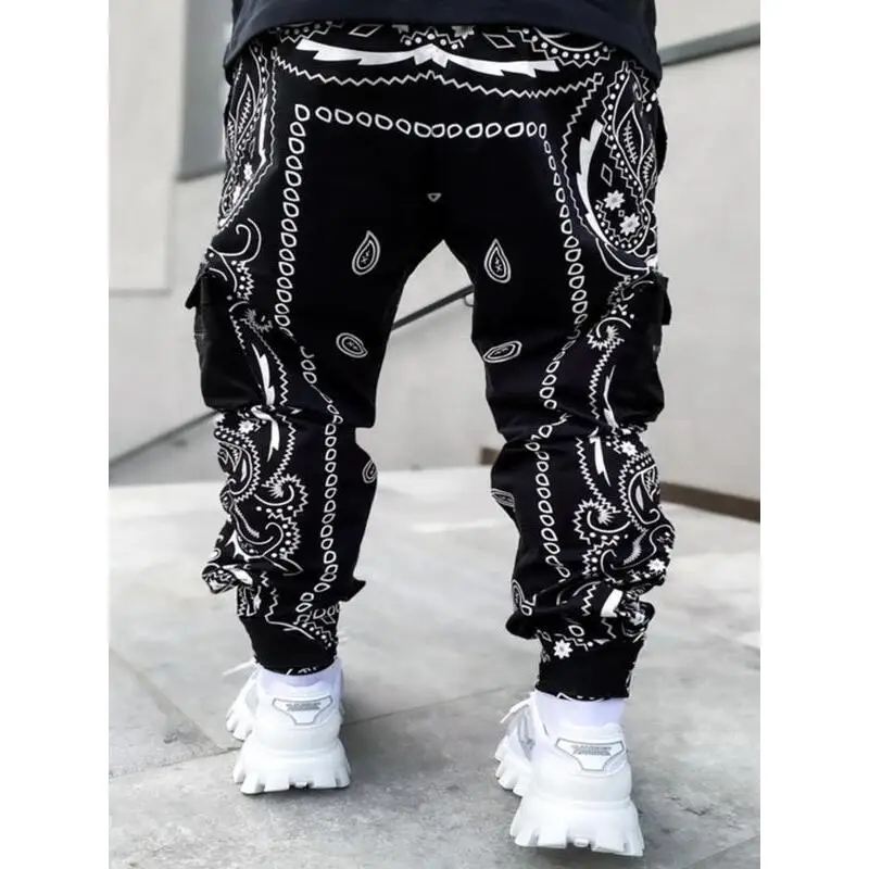 Men's Casual Floral Print Harem Pants Loose Fit Straight Leg Neutral Style Summer Collection 100% Other Fabric Casual Wear