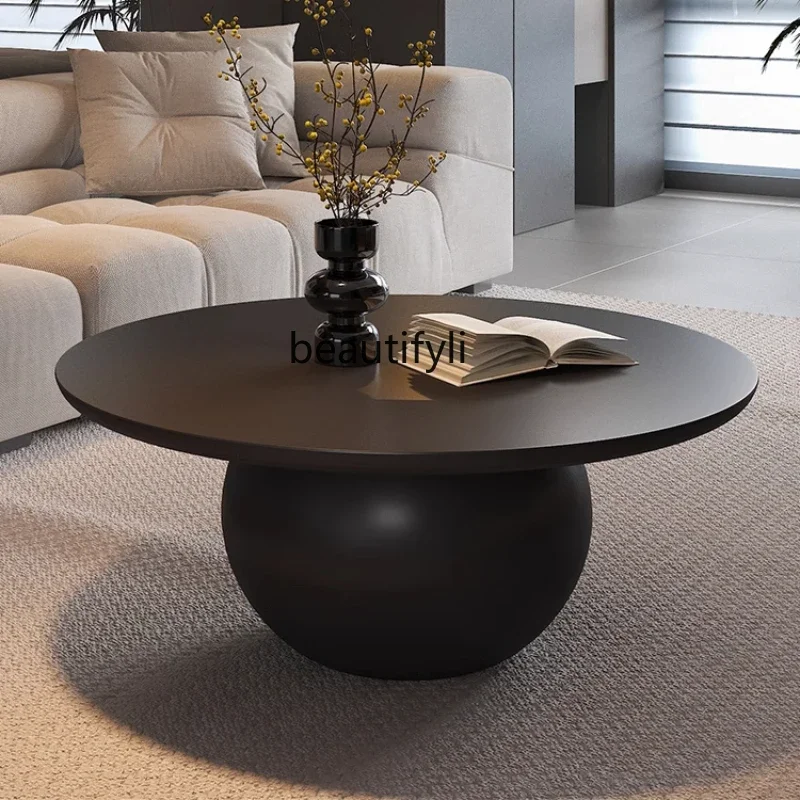 

Italian minimalist coffee table living room home creative fiberglass round tea table artistic sense