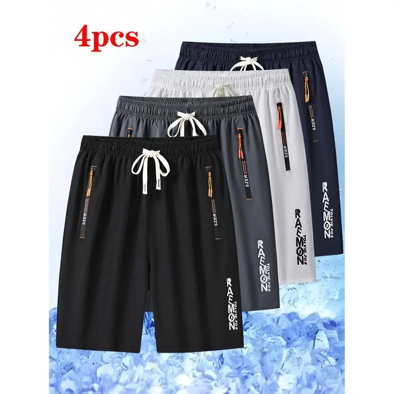 Quickdry Casual Shorts Quick Dry Loose Fit Men's Leisure Pants Five-Quarter Length Comfortable Breathable Winter Collection