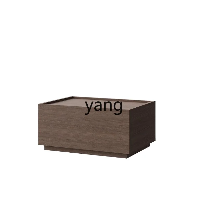 LH solid wood bedside table wabi sandy wind walnut floor-to-ceiling bedside table Italian minimalist