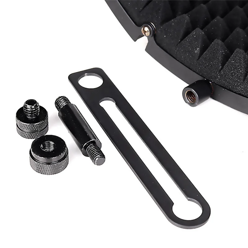 B92B-Professional Microphone Recording Studio Three-Door Soundproof Cover Windproof Screen Noise Reduction Board