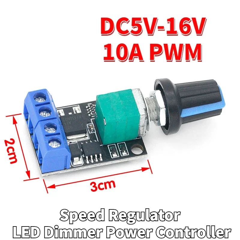 5V 12V 10A Voltage Regulator PWM DC Motor Speed Controller Governor Stepless Speed Regulator LED Dimmer Power Controller