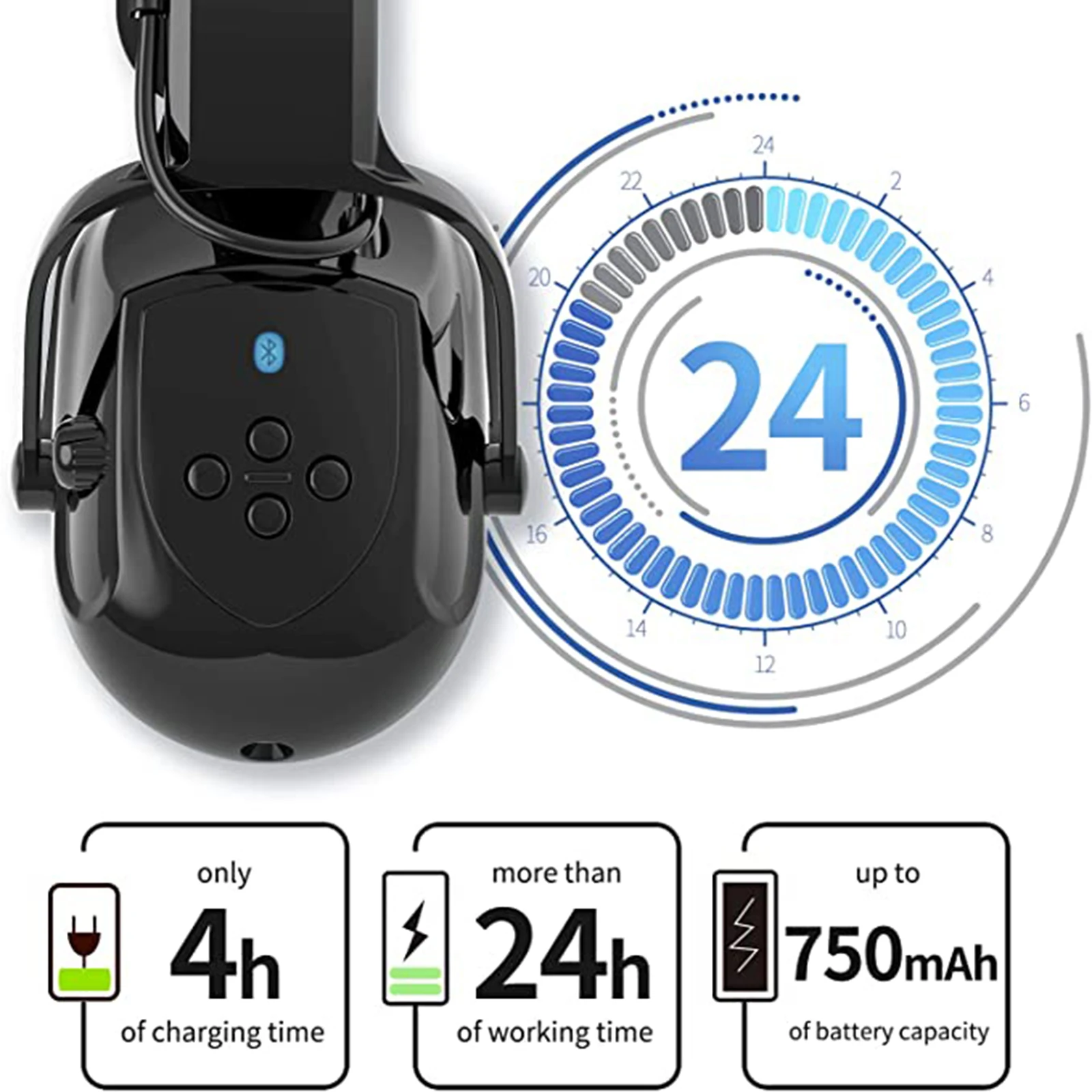 Aktywna redukcja szumów Bluetooth nauszniki nauszniki bezpieczeństwa 29dB bezprzewodowe słuchawki ochrona słuchu