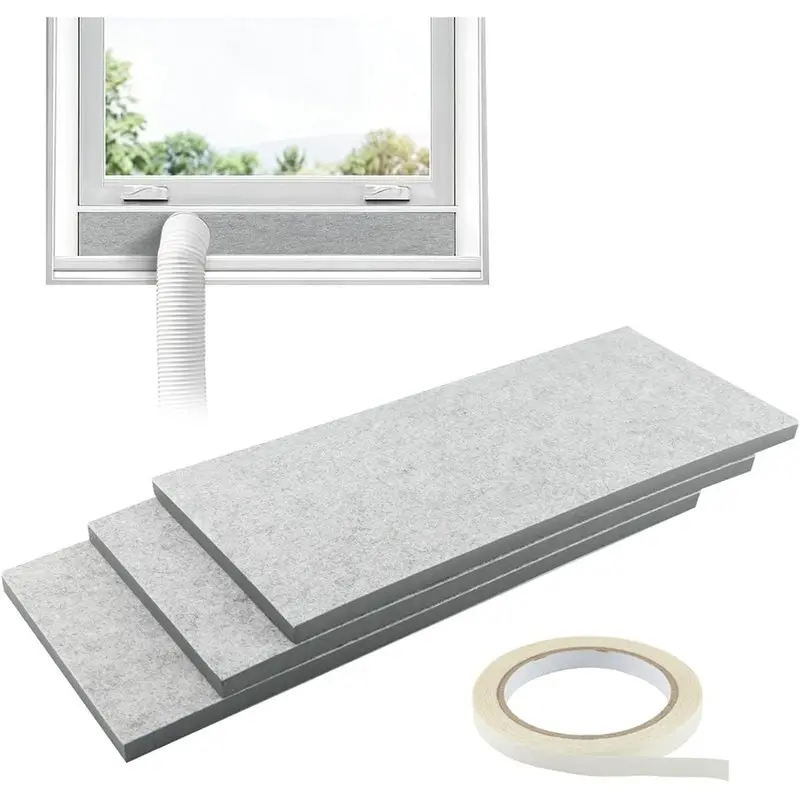 [NEU! A67Z] Verstellbare AC-Fensterdichtung, Doppelschicht-Isolierschaum-Panel-Set, tragbare Klimaanlagen-Fensterlüftungseinheit
