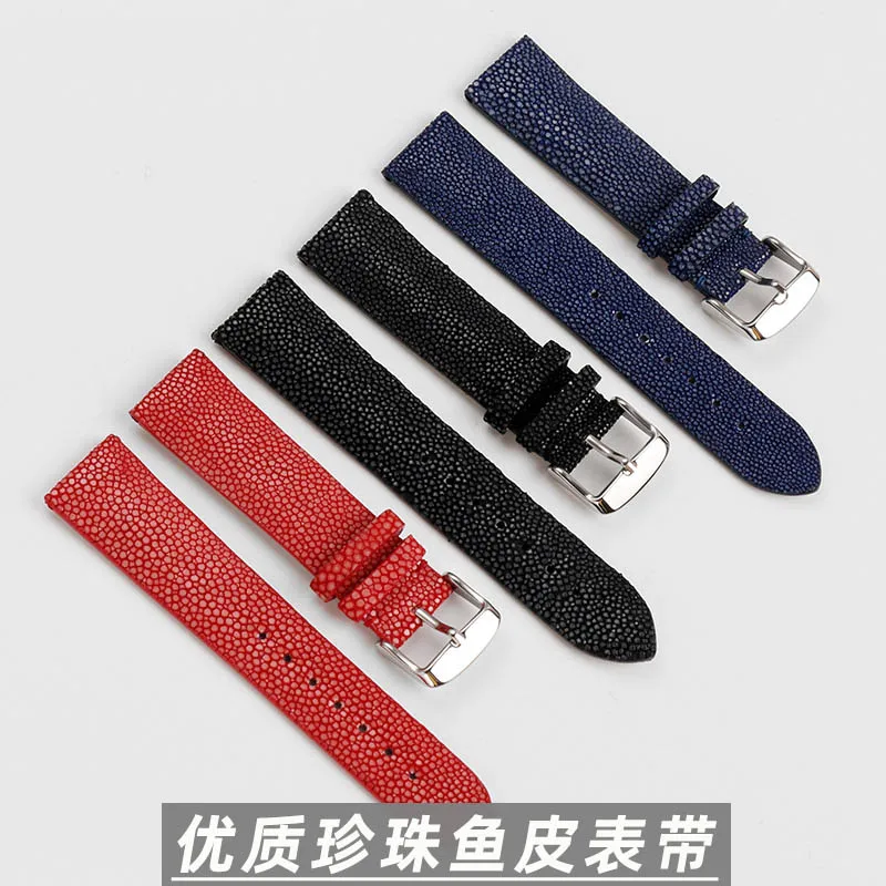 Pearl Fish Skin Strap Is Applicable For Huawei TISSOT Omega Mido  Men's And Women's Devil Watchband Accessories 20mm 22mm