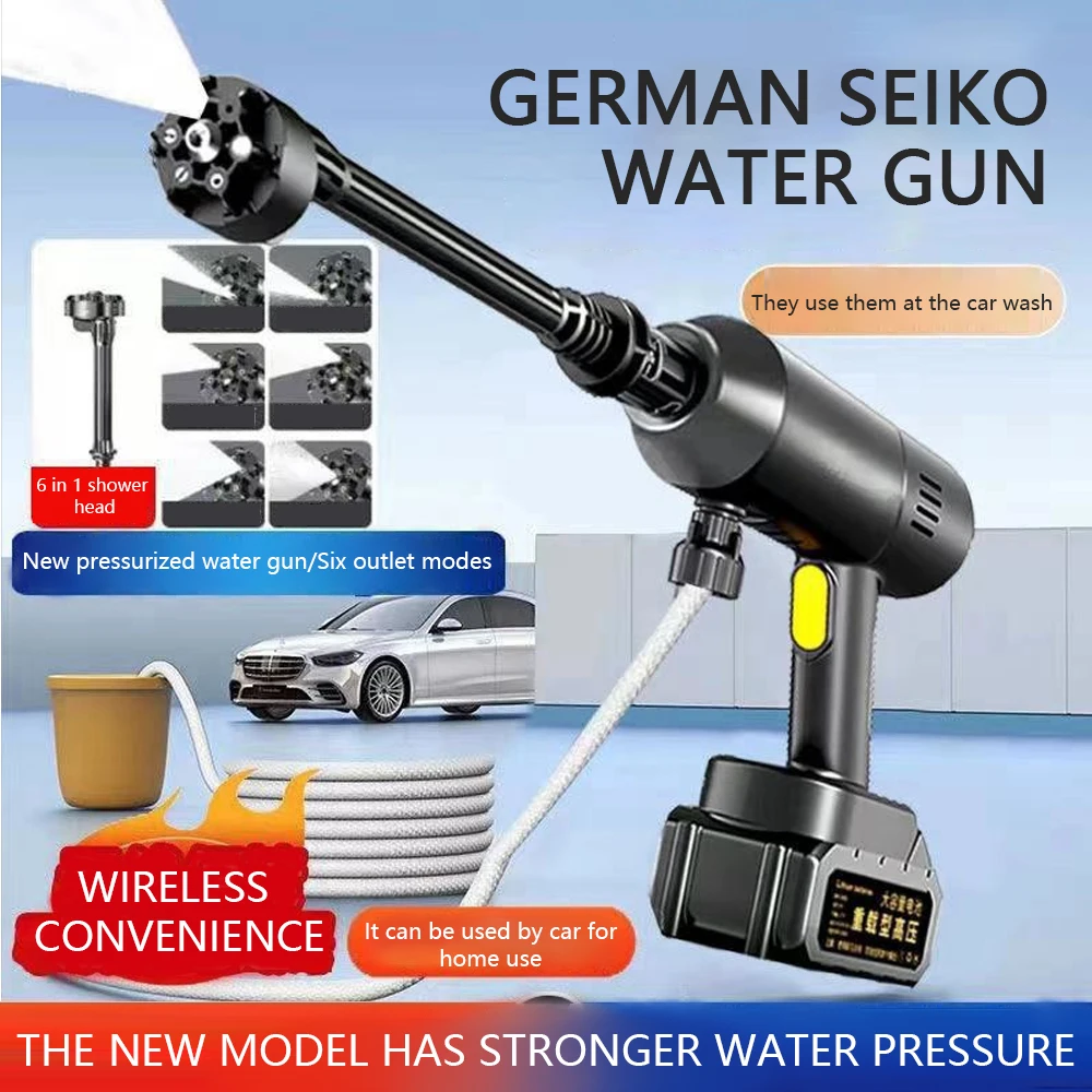 Auto Waschen Waschmaschine Pistole Hause Drahtlose Hochdruck Powered Hochdruck Auto Waschen Pistole Spray Reiniger Waschmaschine Auto Sauber Werkzeug