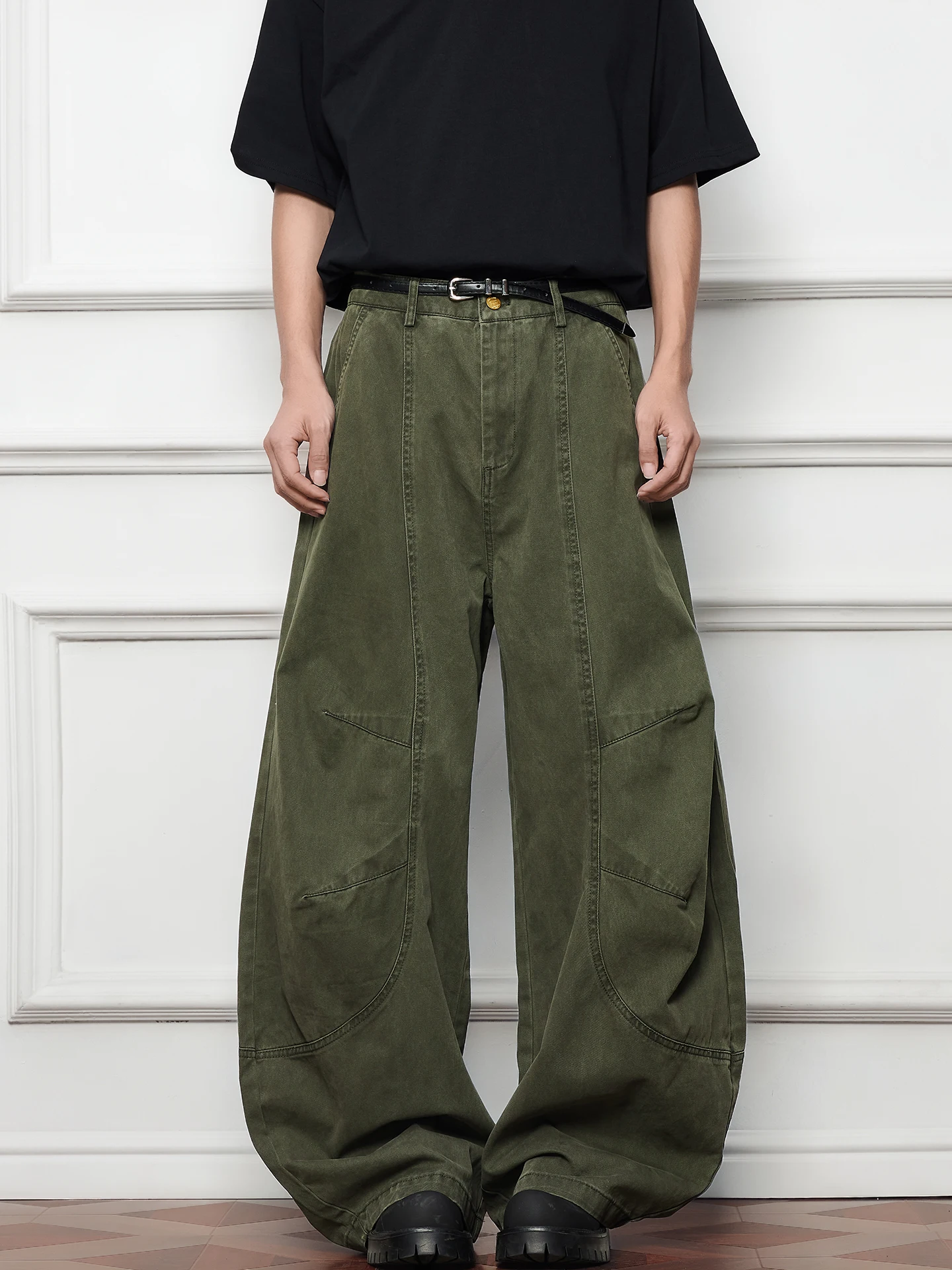 

Мужские летние джинсы-брюки из денима, модные, повседневные, свободные, прямые, широкие, с дизайном «нож», с эффектом сращивания, хит продаж