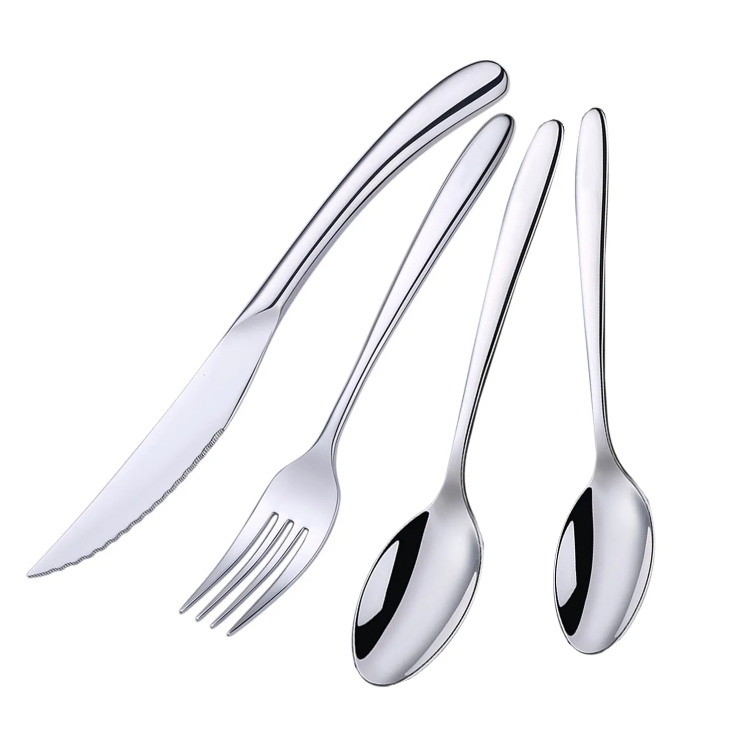 

LFGB Certificate 316 Stainless Steel Cutlery Set Classical Banquet Flatware Knife Fork Spoon Dinnerware for Family Christmas Day