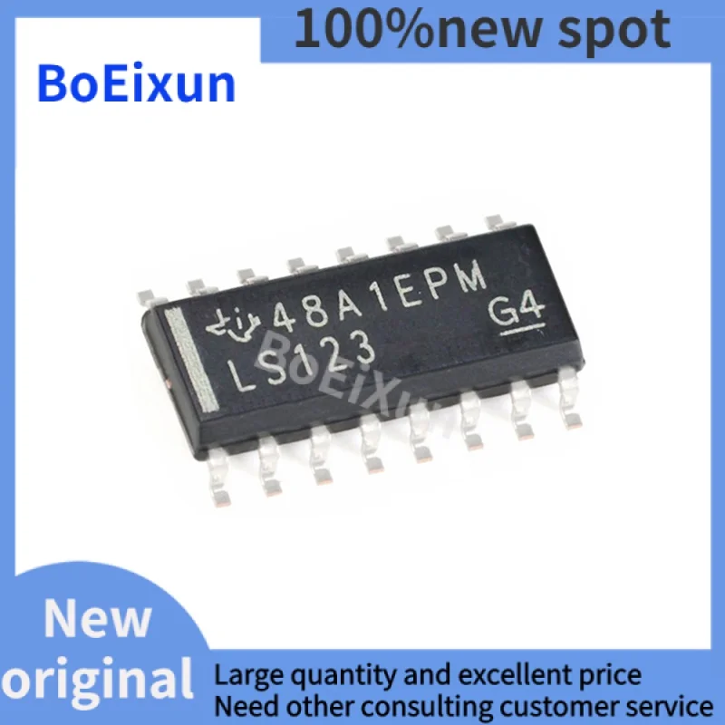 

10-100PCS SN74LS123DR 74LS123DR SOP-16 SOIC Silk Screen LS123 Multi-frequency Oscillator Logic Chip IC Brand New Original