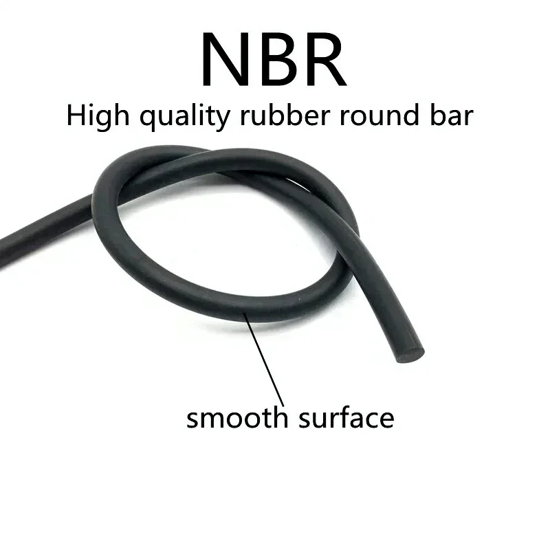 Image of Außendurchmesser 0,8~10mm NBR Schwarzer Gummistreifendichtung Hochtemperatur-Ölbeständiges Nitril-Dichtungsseil Solider Hochwertiger Rundstreifen