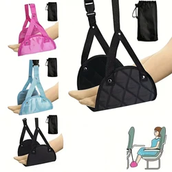 Ayarlanabilir Askı ve Hızlı Serbest Bırakma Tokalı Uçak Ayak Dayama Yeri, Dacron Taşınabilir Hafif Hamak Bacak Dayanağı, Seyahat Aksesuarı