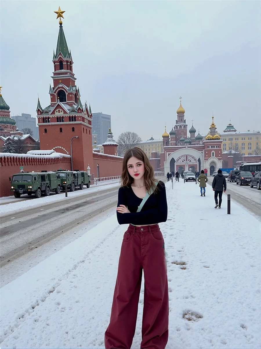 Pantalones vaqueros sueltos rojos de pierna ancha para mujer holgados de talla grande Harajuku gótico High Street Vibe negro Grunge Punk otoño