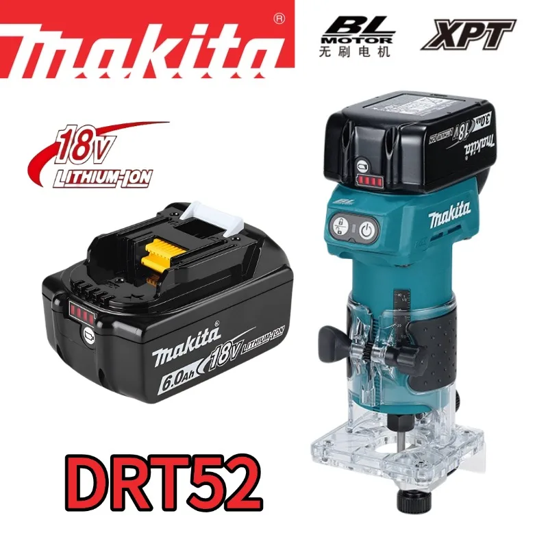 

Новый аккумуляторный фрезер Makita DRT52 18В для обработки дерева, многофункциональный электрический фрезер для пазования, с аккумулятором 18В #