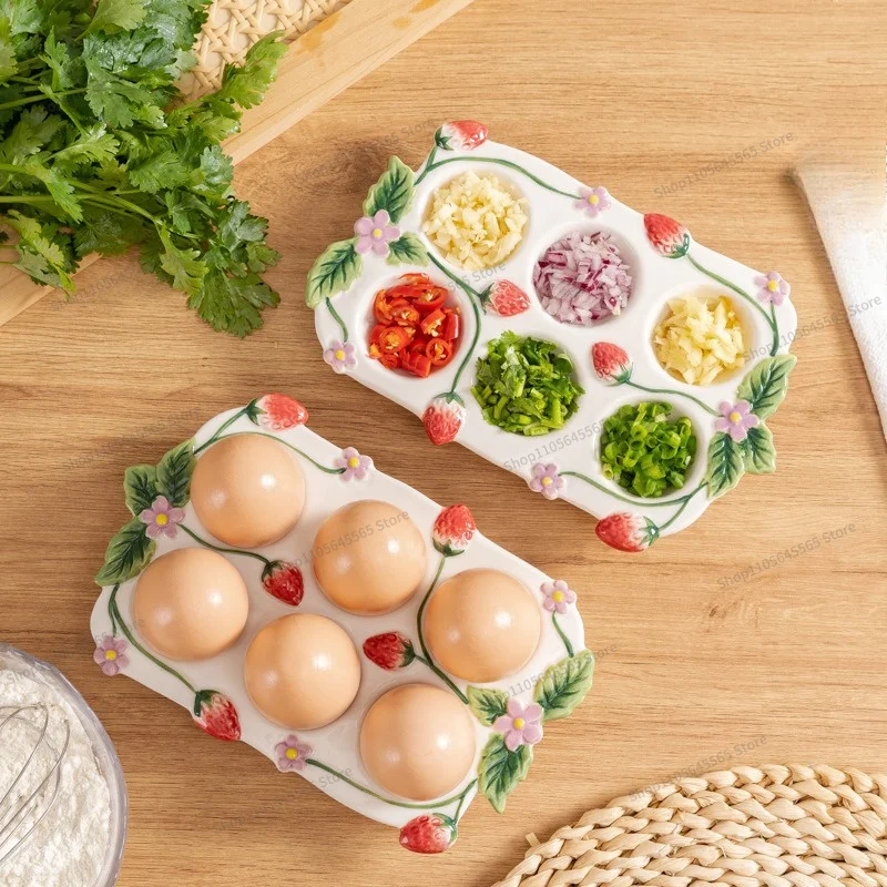 For Kitchen Seasoning Dish Storage Egg Tray Baking Grinding Tool Refrigerator Storage Multi-purpose Egg Holder