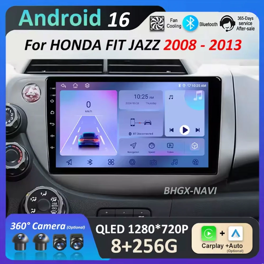 

Android 16 Intelligent System Car Radio Multimedia Player for HONDA FIT JAZZ 2008 - 2013 Touch Screen 4G WiFi BT GPS Navigation
