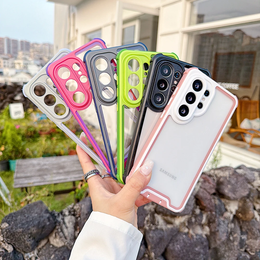 

High-Quality Dustproof Shockproof Anti-fall Clear Case For Samsung Galaxy S23 S25 S26 Ultra S24 Plus Camera Protect Phone Cover