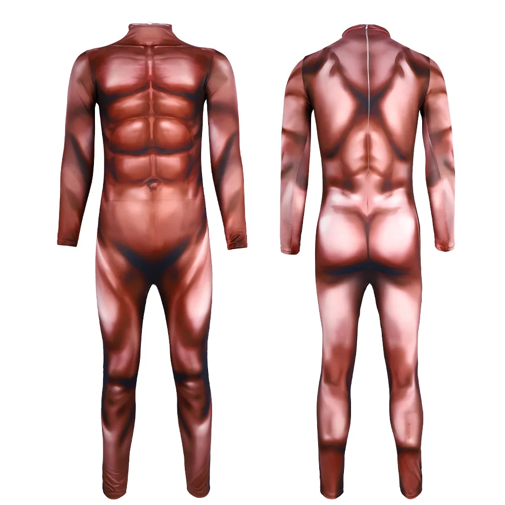 

Children's Cosplay Costume loween Muscle Print Stage Performance Outfit Funny Par Dr 3D Digital Printing Tight Fit