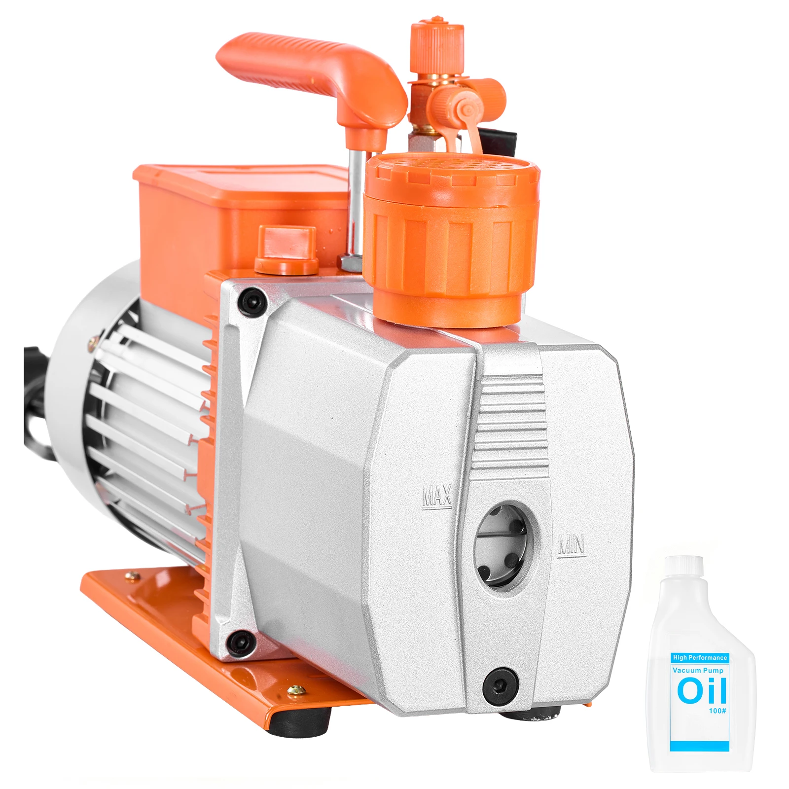 SucceBuy 3.5CFM 180W 1 Stage or 7CFM 550W 2 Stage Rotary Vane AC Vacuum Pump for R134a R22 R410a R1234YF R32, 4 Pole Motor, for Automotive Air Conditioner Maintenance Resin Degassing, Oil Included