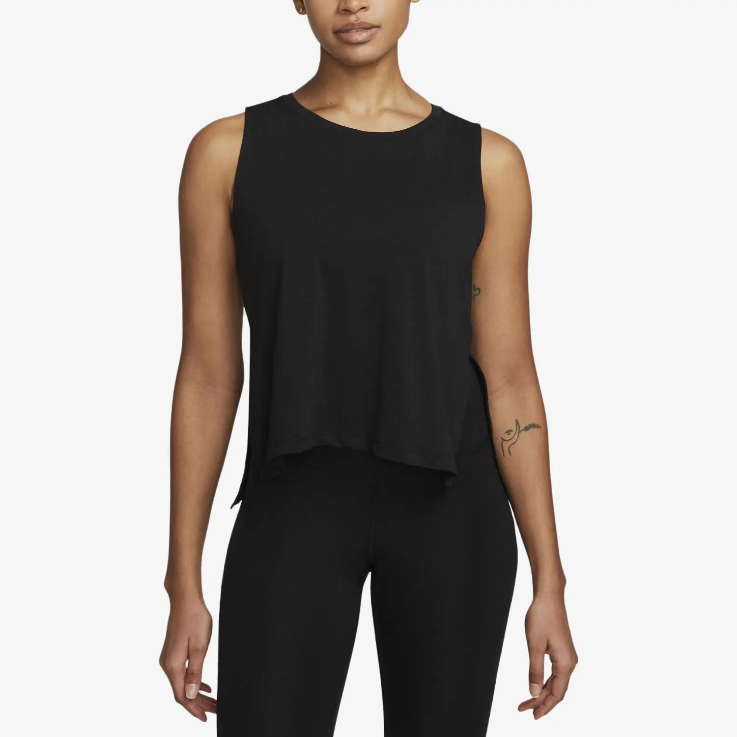 

Оригинальная женская летняя спортивная футболка Nike YOGA DRI-FIT для занятий йогой DV9168-010