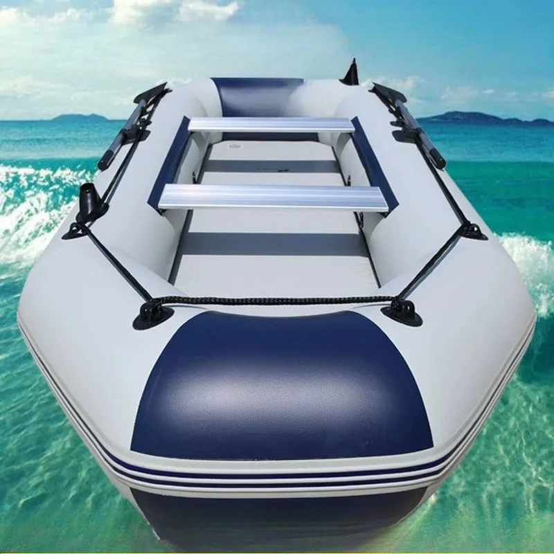 Thickened rubber boat, hard bottom inflatable raft, wild fishing kayak