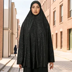 Women Paisley Hijab Long Shawl Solid Color Abaya Full Cover Muslim Black Turban Headband Cashew Printed Foulard Gown