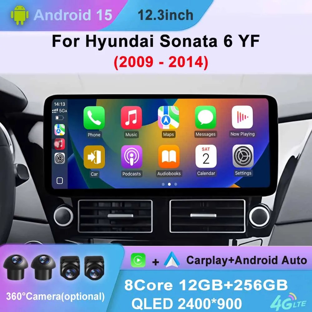 

Android 15 for Hyundai Sonata 6 YF 2009 - 2014 Cart Multimedia Player Video Player GPS Navigation Auto Radio Stereo carplay BT