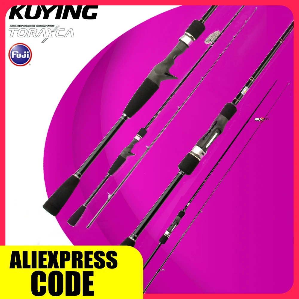

KUYING TOP CASTER 7'0 2.1m ML Medium Light Lure Fishing Rod FUJI Spinning Casting Medium Action 5-10lb Power X Carbon