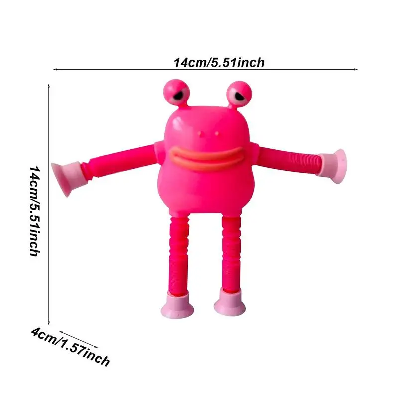 Cute Frog Pop Toys Children Animal Sensory Tubes Games Stress Relief Squeeze Playing Plastic Tube Decompressiones Gifts