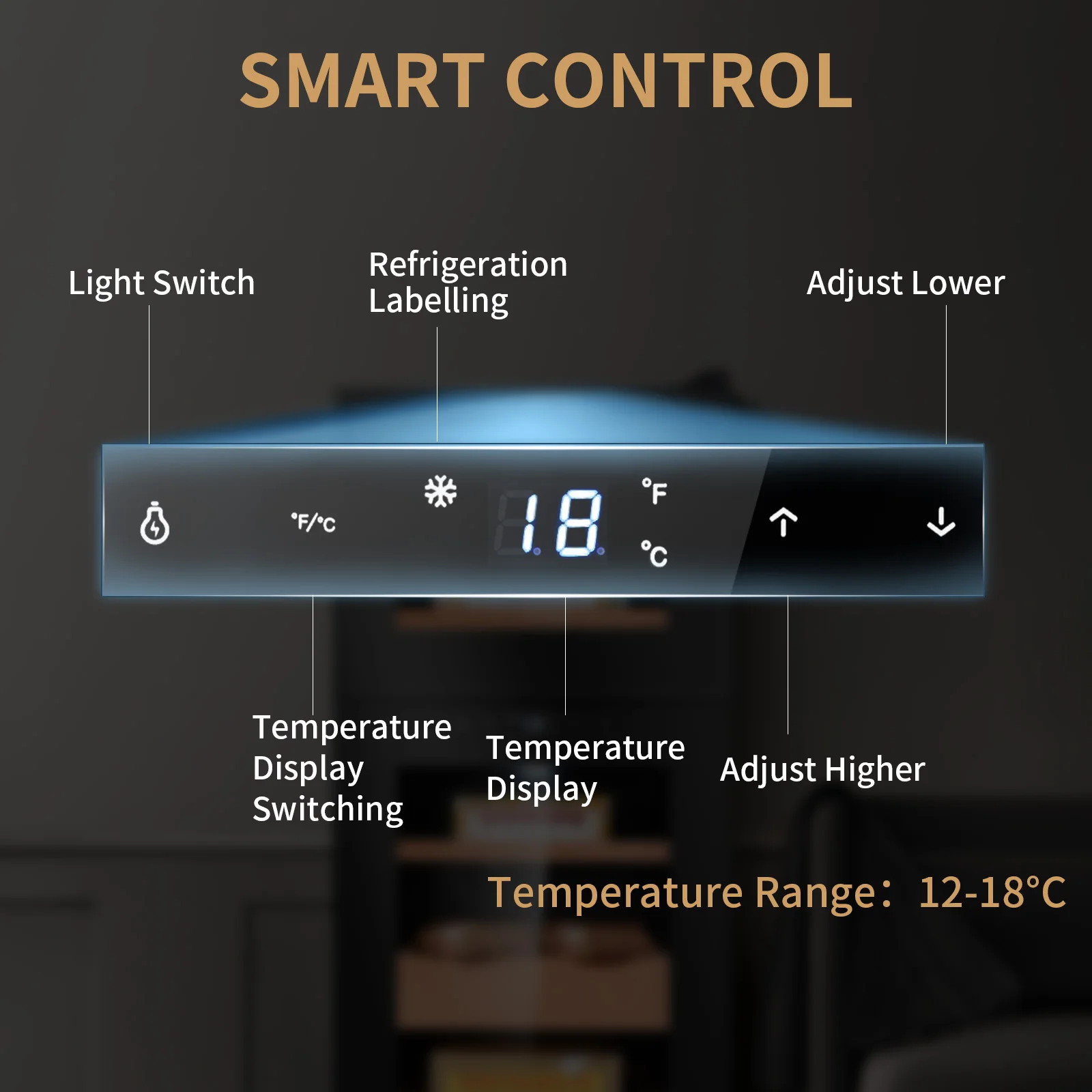 New Multi-function Cigar Cabinet Wine Cooler with Humidity Controller Cedar Wood Electric Cigar Cabinet Humidors