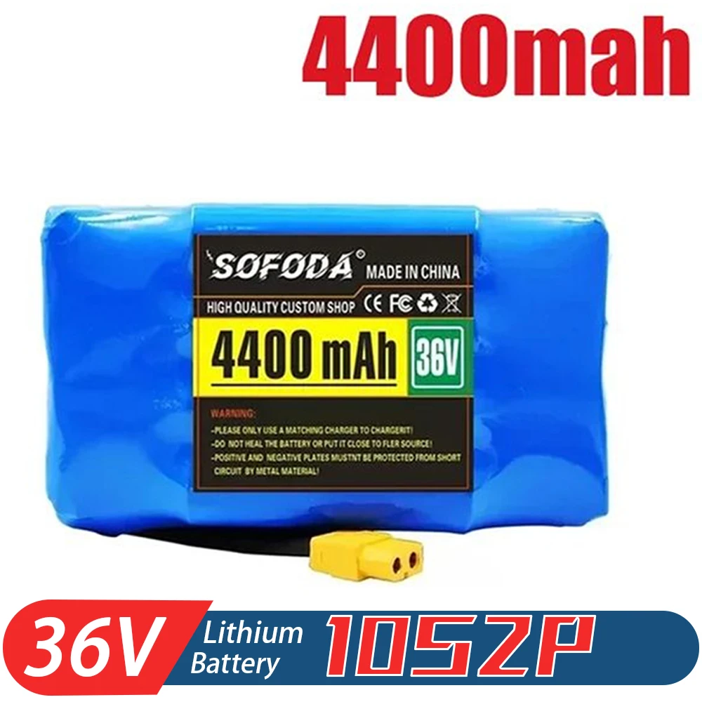 

36V Battery pack 4400mAh Rechargeable Lithium ion battery for Electric self balancing Scooter HoverBoard unicycle