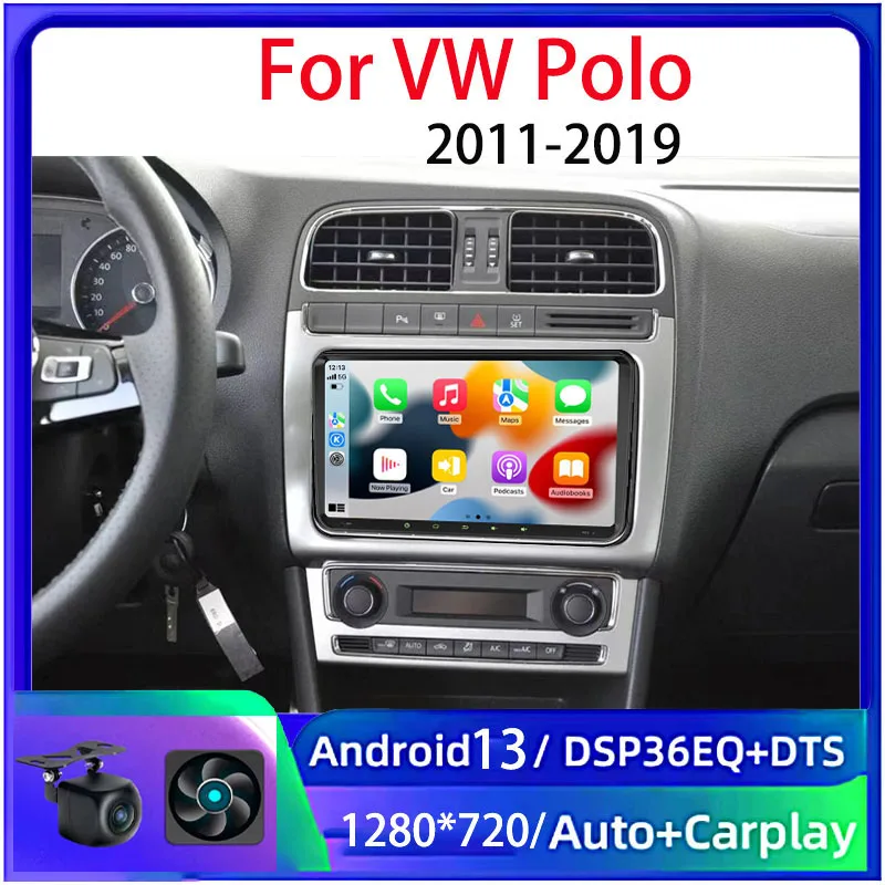 

9“Android 13 “6+128G For VW Polo 2011-2019 Tiguan Golf Polo Skoda Original Car Style Player Carpet ar Radio Multimedia GPS ﻿