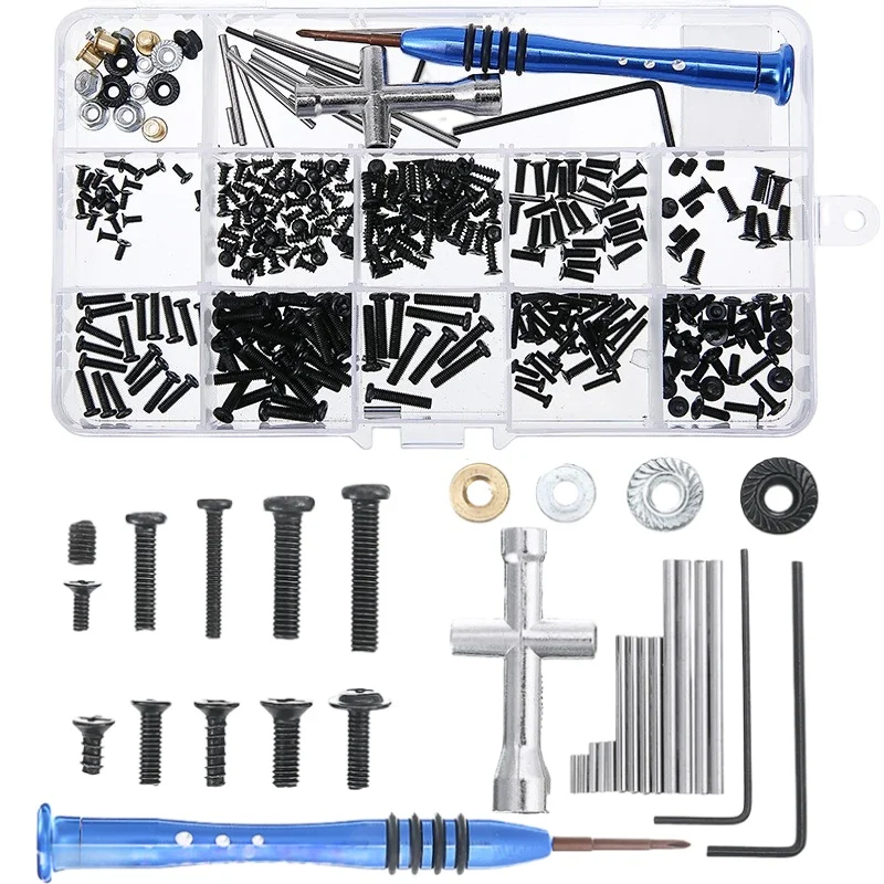 1 Set For WLtoys 144010 144001 144002 124016 124017 124018 124019 RC Car Parts Metal Upgrade Retrofit Screw Tool Box