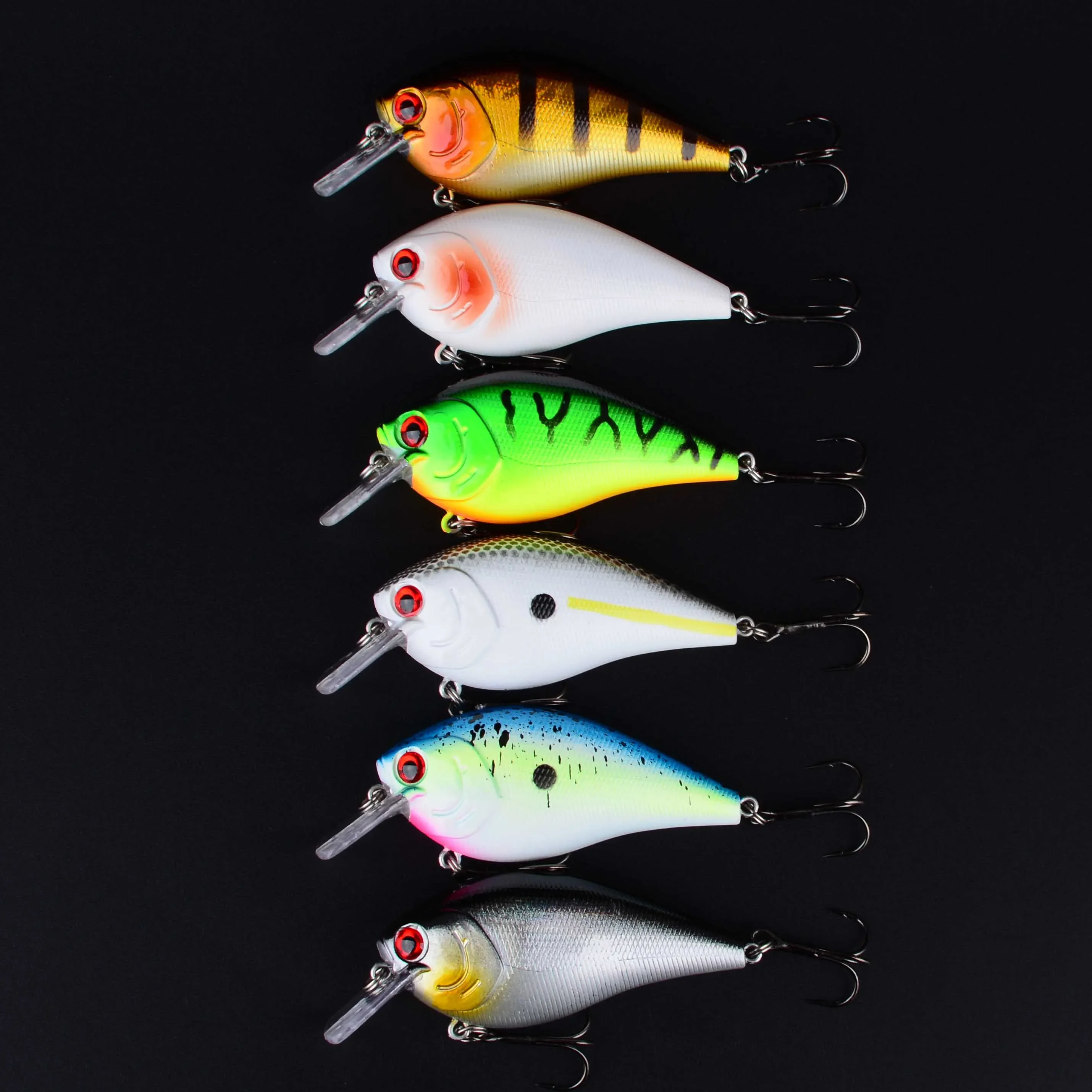 1 Stück 8,5cm 15g Rasselnder Flachtauchender Crankbait Künstlicher Wobbler für Barsch und Hecht Harter Köder Angelköder 6 Farben – Detail 6