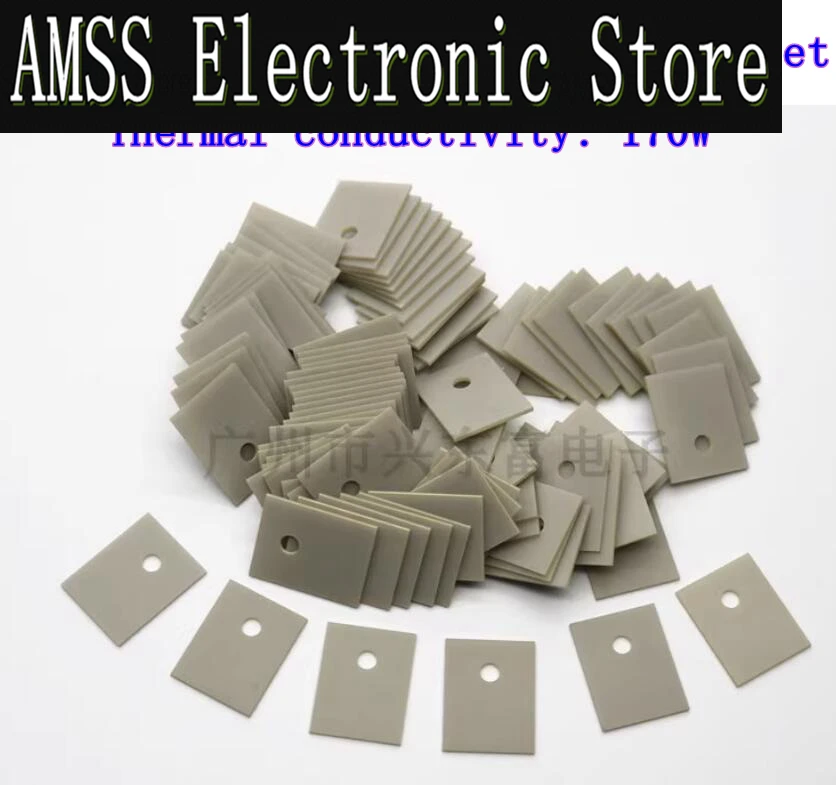 AMSS 10PCS Aluminum nitride ceramic substrate TO-220/3P/TO247 ultra-high thermal conductivity high-power MOS tube ceramic board