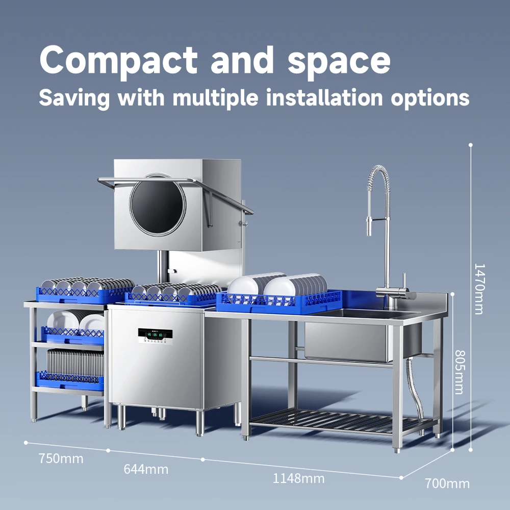 

Automatic Stainless Steel Commercial Dishwasher Restaurant Hotel Dish Washing Machines for Washing Dishes