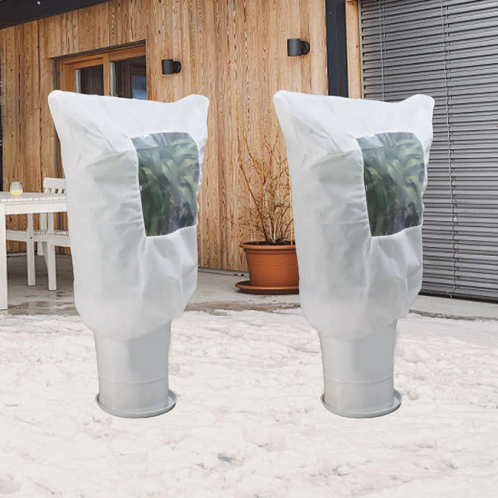 غطاء حماية النباتات قطعتان من قماش الصقيع الشتوي غير المنسوج مناسب للحديقة واستخدام الطقس البارد البستاني #6