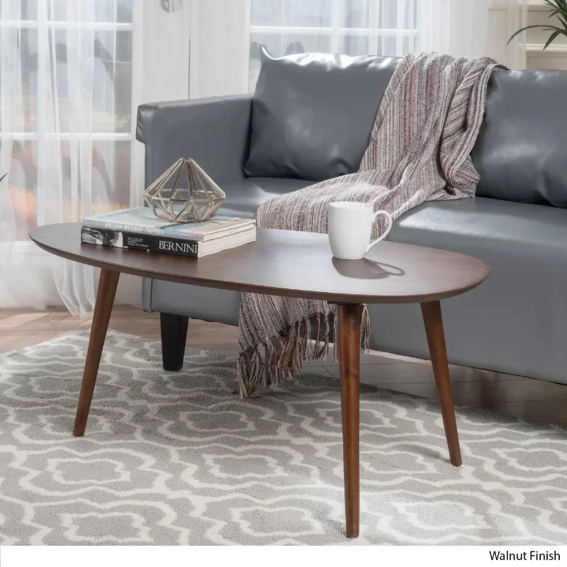 

Modern Wood Rectangle Coffee Table, Walnut