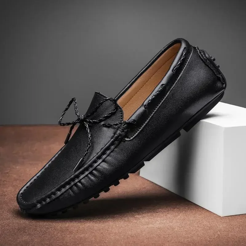 Mokassins Herren schuhe Business British Style Casual Working Lederschuhe Slip-On Echt leder Mokassins