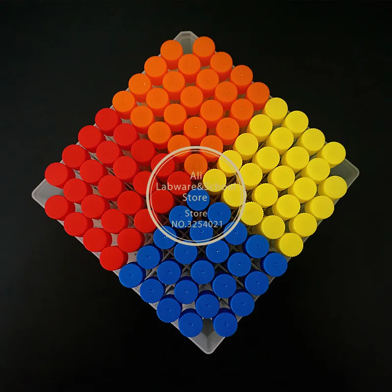 1Set Include One Piece 100- Lattice Digital Code Storage Box For Store Cryovial+100Pieces 1.8ml Plastic Refrigerating Tube