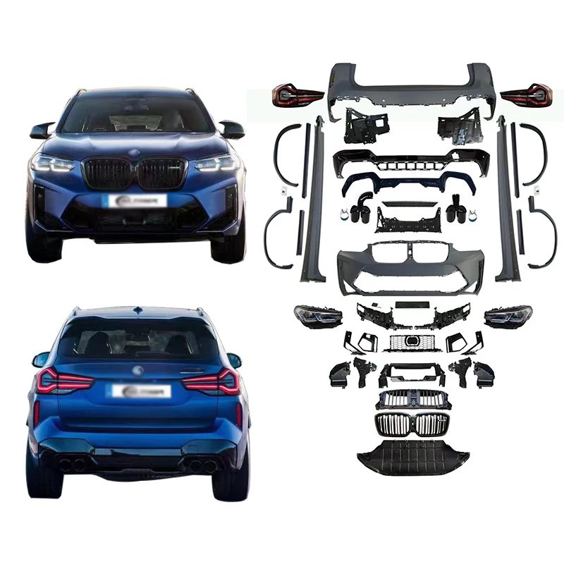 

STLFX3 G01 2018-2022y to X3M 2022+ Old to New X3 F97 LCI Style Auto Body Kit Parts Bumper Headlight Accessories for X3 G01 G08