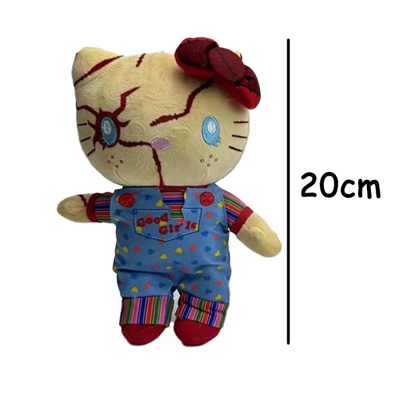 Sanrio Hello Kittle Plush Doll Halloween Dress Up Toy Cute Children Plushies Room Decoration Accessories Birthday Halloween Gift