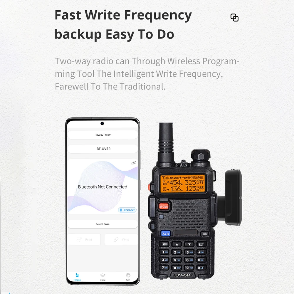 K Port Frequency Writer Walkie Talkie Wireless Bluetooth Programming Adapter Connector for Baofeng UV-5R BF-F8+ GT-3TP GT-5R
