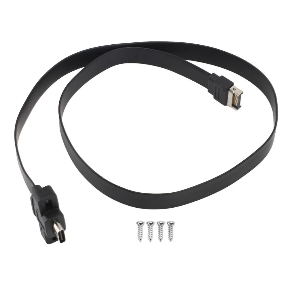 0.5m / 1.64ft Type E to Type C Cable 20Gbps Speed with Screws Front Panel Adapter Type C Front Panel Header Data Transfer