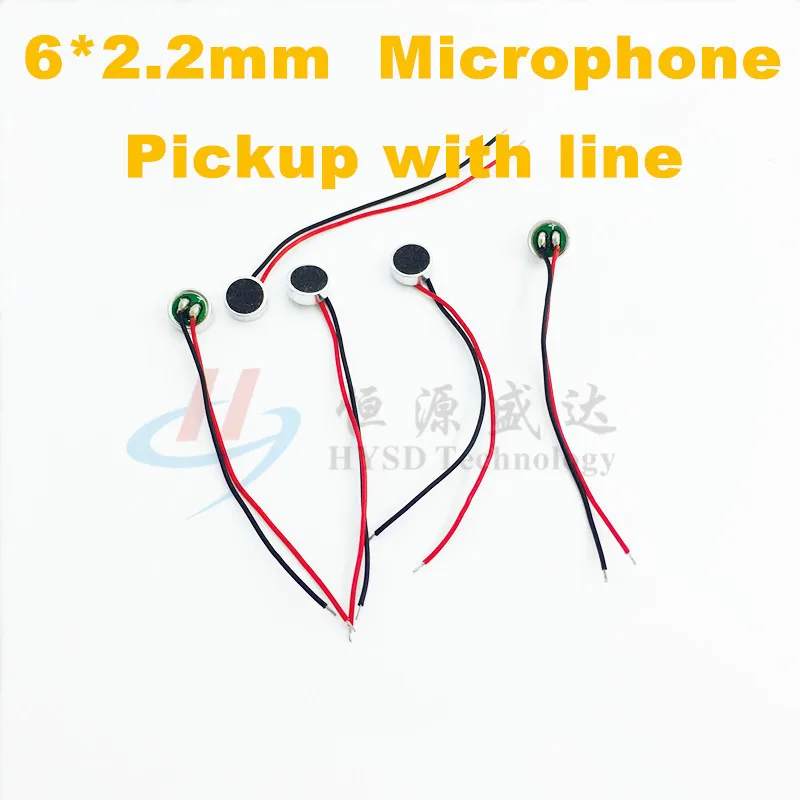 10pcs Microphone 9*7 9*4.5 6*5 6*2.7 6*2.2 6*1.8 6*1.5 4.5*2.2 4*1.5 mm MIC Condenser Electret Microphone with 2 pin Pickup