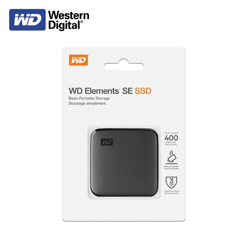 WD-Disque Dur Externe SSD USB 480, Portable, Elements SE, 2 To, 1 To, 3.0 Go, Western Digital, Original
