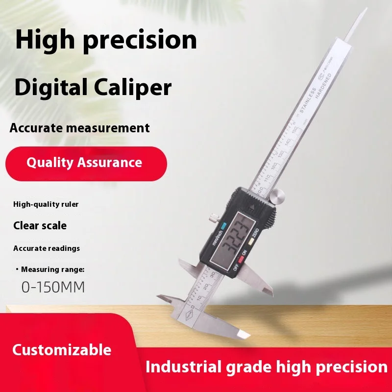 

High-precision stainless steel electronic digital vernier calipers with measuring ranges of 150mm, 200mm and 300mm.