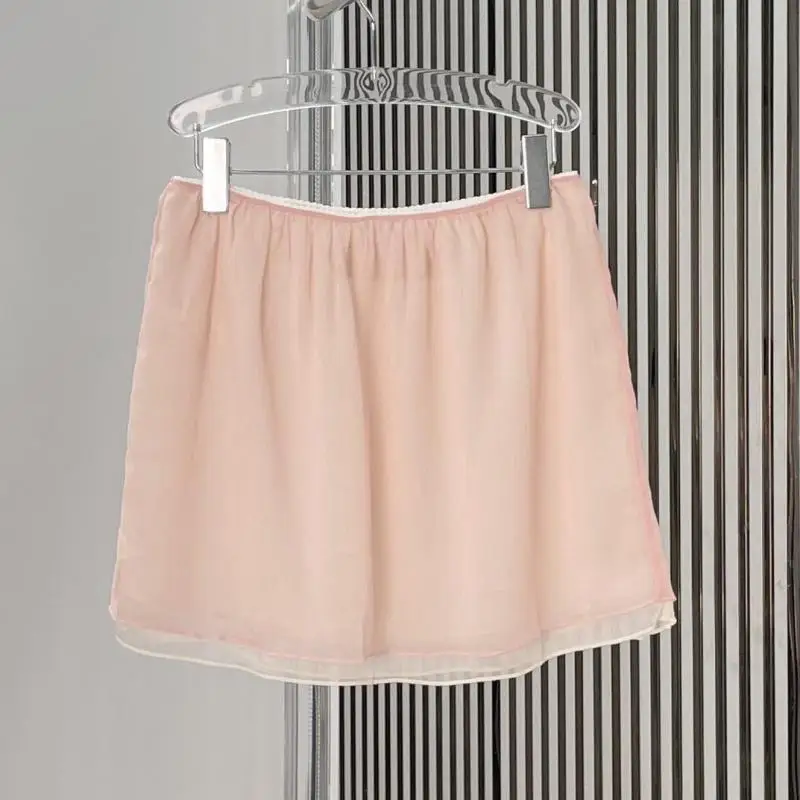 New Fashion All-match Slim-fit And Tight Waist Skirt Women's Style Light Luxury Simple Daily Commuting Age-reducing Mulberry Sil